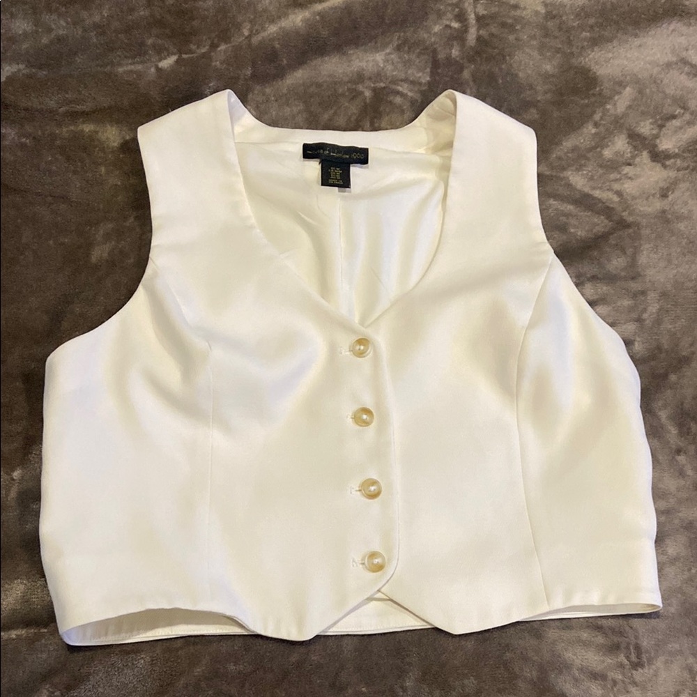 House of Harlow 1960 Cream Sleeveless Crop Blouse